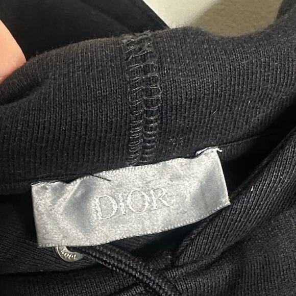 DIOR x SHAWN STUSSY I Want To Shock The World With Dior Hoodie Black Sz S {3Q26} - Picture 6 of 8